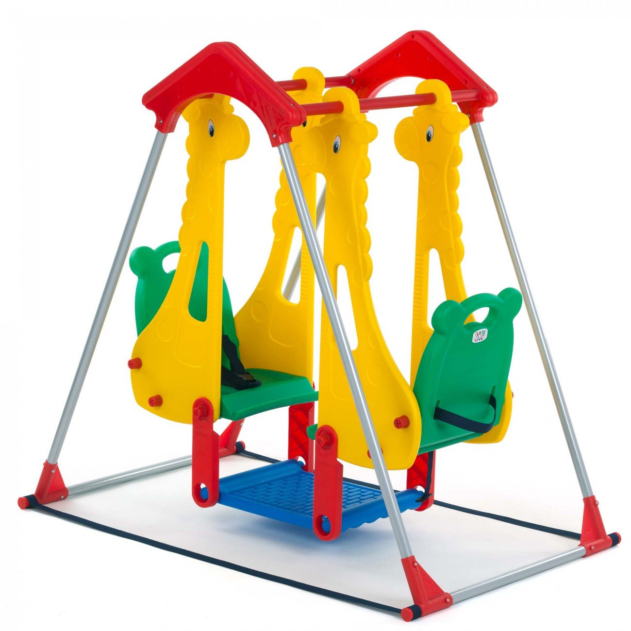Baby-Vivo-Aire-de-jeux-Balanoire-pour-Enfants-Extrieur-et--lIntrieur-sige-double-Jardin-Zoo