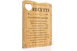 JOYRNALK Cadeau Nounou,Cadeau Fete Des Meres,Planche à Découper Bois,Cadeau Nounou Fin De Contrat,Cadeau Pour Nounou Fin De Contrat,Cadeau Assistante Maternelle,Cadeau Pour Nounou,Cadeau Nounou Noel