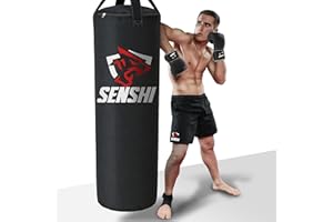 Senshi Japan 6ft, 5ft, 4ft, 3ft Punch Bag, Heavy Filled Hanging Boxing Bag For MMA, Kick Boxing, Muay Thai, Karate & Mixed Martial Arts