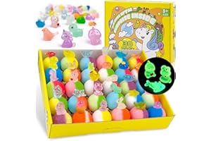 LEOCE BadBomben für Kinder mit Spielzeug innen, 30 PCS Natrual und organische Blase Bad Bomben mit Glow-in-the-Dark Überraschung innen, perfekte handgemachte Geburtstag Halloween Weihnachts geschenk für Jun