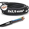 10 m Lapp 1600103 H07RN-F 3 x 1.5 mm² Rubber Conduit Flexible with Protection Guide I UV Resistant Cable for Outdoor Use Oil Resistant Flame Retardant Connection Cable 3G1.5 mm2, Black