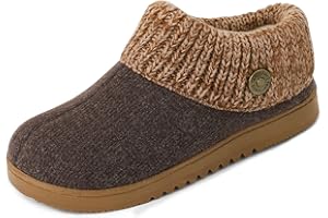 FamilyFairy Women's Slippers Memory Foam Slippers Woolen Knit, Warm Fleece Lining, Wool-Like Blend Cotton Slippers, outdoor slippers for women boot slippers Anti-Slip Lightweight Breathable
