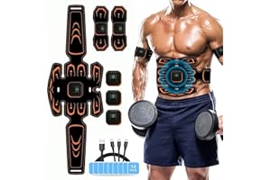 YC360 Electroestimulador Muscular Abdominales -ABS Estimulador Muscular para Bdomen/Brazo/Piernas/Glúteos,Abdominales Electroestimulacion,ABS Estimulador Muscular para Bdomen,Abdominales Electroestimulacion