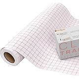 Zwanzer Transfer Tape for Vinyl - 12" x 15 Feet (30.5 * 457cm) w/Red Alignment Grid Medium Tack Vinyl Transfer Tape for Cricu