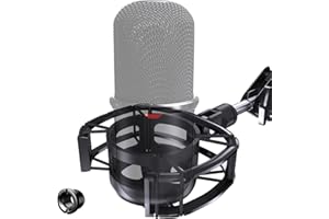 PHONOVATE Costruito su misura per HyperX SoloCast Shock Mount, 2025 Aggiornamento Sospensione antivibrazione Supporto elastico Shock Mount Clip Mics Stand Compatibile con SoloCast Microphone