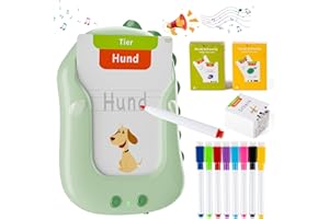 SURPN Deutsch Sprechende Lernkarten für Kleinkinder, 336 Sichtwörter, Schreib- und Rechtschreibspiele, Lernaktivitäten für Kleinkinder im Vorschul- und Kindergartenalter, Sprachtherapie-Lernspielzeug