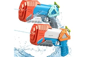 DEKUKAR 2 Pack Pistola d'acqua per i bambini, Piccolo Mini Pistole d'acqua 7M Long Range Super Water Blaster Squirt Gun, Giocattolo di acqua all'aperto Piscina estiva Spiaggia per i ragazzi Ragazze Giocattoli
