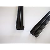 6.0mm Black Vivarium Glass Runners Track Top & Bottom 1 Pair 900mm Length Cupboard Cabinets Pet Cages Enclosures