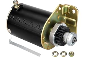 Sollon 16 Zähne Anlasser Kompatibel mit B&S 28M707 28N707 28B707,12V Rasenmäher Anlasser Elektrisch Kompatibel mit 390838 497401 499521 391177