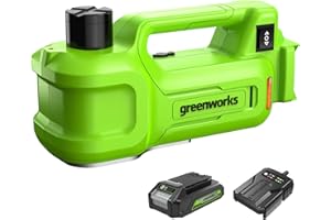 Greenworks G24JACKK2 Battery Jack 24V 3T Électro - Hydraulique Hauteur de l'ascenseur: 6 - 1 / 8 "- 17 - 1 / 2" (155 - 445mm) Universel avec Batterie et Chargeur