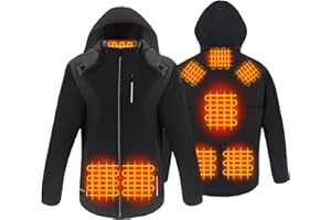 Pinuotu Electric Heated Vest Jacket for Men and Women, USB Charging Vest 3-level Heating for 8 Hours, Heated Clothes Jacket for Warmth, Outdoor Work, Ski, Hiking(NO Power Bank)