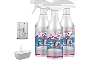 COTTNY Stubborn Stains Cleaner, Bathroom Foam Cleaner Spray, Limescale Shower Cleaner, Jue Fish Bathroom Descaler Spray, All Purpose Foam Cleansing Foam Spray, for Bathroom Bathtub Toilet Shower Sink (3PCS)