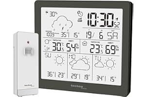 Technoline WD2200 - Wetterstation mit 3 Tage Wettervorhersage, Inklusive Außensender, Daten auf der Station und auf dem Handy (App direct weather)