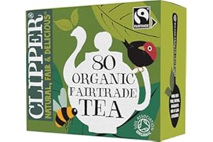CLIPPER NATURAL, FAIR & DELICIOUS Clipper Organic Everyday Fairtrade Teabags | Black Tea Bags | Natural, Unbleached, Plant-Based Biodegradable & Sustainable Teabags | Eco Conscious, Non GM & Fair Trade Tea (80 Teabags)