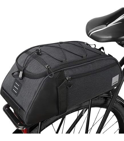 Sacoche Vélo Porte-bagages 30 L – étanche, Réfléchissante, Extensible, Avec Bandoulière Et Multiples Compartiments