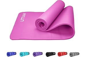 ANIKEES Extra Thick Yoga Mat, 183 x 60 cm, Multi-Purpose, NBR Foam Exercise mat, For Yoga, Pilates stre,tching, resistance work outs