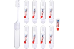 MHDUYEG Cepillo Dientes Viaje 8 Piezas Mini Cepillo Dientes Cepillo Dientes Viaje con Pasta Dientes, Mini Cepillo Dientes Viaje Plegable Cepillo Dientes Viaje con Pasta Dientes Perfecto para Camping