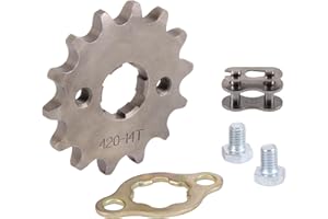 WOOSTAR Moto 420-14T Pignon Avant 20mm Remplacement pour 50cc 70cc 90cc 110cc 125cc Dirt Bike Pit Bike Mini Vélo ATV 4 Roues Cyclomoteur