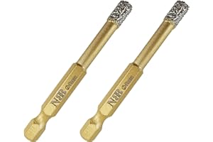 NBB Brocas de diamante con vástago hexagonal E6.3mm, corona diamante para taladrar en seco en porcelana, cerámica, baldosas, granito, azulejo, meyor en húmedo (2, 6mm)