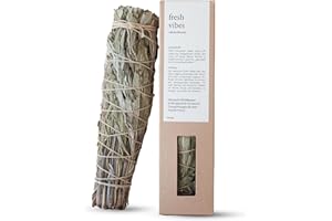 ‎KRUUT Kruut – Fresh Vibes Salbei Premium Bio Räucherbündel zum Räuchern - Räucherbund 100% heimische Wildkräuter - Räucherwerk frisch, belebend, zur energetischen Hausreinigung Sage Smudge Stick