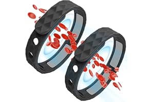 NIMEDALA Bracelet à ions négatifs infrarouges lointains, en silicone antistatique, pour homme et femme (noir x2)