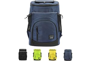 XIUWOUG 33L Kühltasche Gross, Wasserdichten Isolierter Rucksäcke Cooler Bag, Kaltes Bier Picknick Rucksack Mit Kühlfach, Picknickkorb 2-4 Personen, Mobiler Kühlschrank Fürs Auto (Blau)