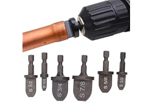 AGATIGE 6PCS Hex Mango Expansor De Tubo, Aire Acondicionado Tubo Cobre Herramienta Prensado, Abocardado Manual Profesional, Juego Brocas Reparación Expansor Tubería Manual Para Aire Acondicionado Tubería