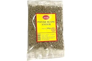 ZERDA SAVEURS D'ORIENT Poivre Blanc en grains 100g | ZERDA | Haute Qualité | 100% Naturel