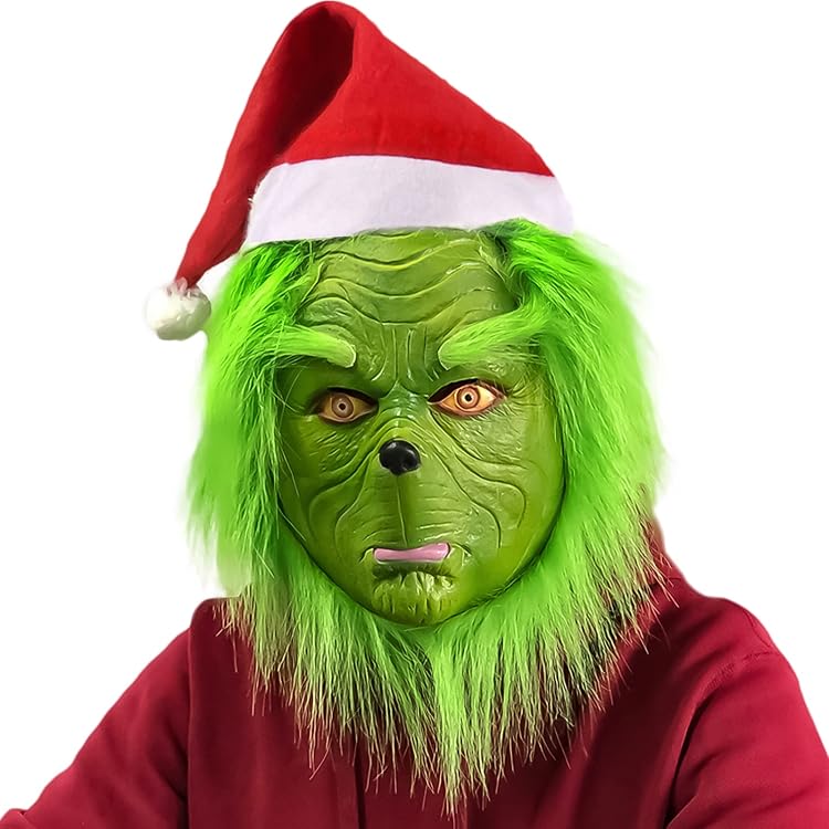 Gants De Monstre En Fourrure Verte – Pour Halloween, Noël, Cosplay – Taille Unique Adulte/enfant (23 X 12,5 Cm) – Tissu Doux Et Chaud