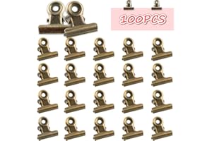 WDJLNZB Piccole Bulldog Clips, 100 Pezzi Mini Clip, 22mm Raccoglitore in Metallo Clip, Clip Multifunzionale in Metallo, per Sacchetti di Cibo Immagini Foto Documento Ufficio Ufficio e Cucina Domestica