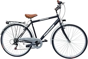 MADICKS Bicicletta Uomo da Passeggio Olanda Trekking City bike Misura 28 Bici da città Vintage retrò Nero Con Cambio