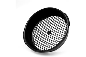 BESTO Garden Sieve Soil Sieve Plastic Large Riddle Garden Sieve - Ideal Gardening Tool, Soil Sifter and Compost Filter (Black)