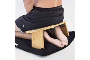 Yclty Meditation Chair Folding Meditation Bench, Bamboo Seiza Bench Kneeling Stool - Ideal for Vipassana and Transcendental Meditation