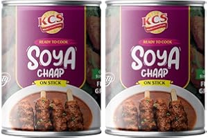 GHARANA SWAAD KA KHAZAANA KCS SOYA Chaap 850g (Pack of 2) | High-Protein, Plant-Based Meat Alternative | Authentic Indian Taste | Versatile for Grilling, Curry & Tandoori