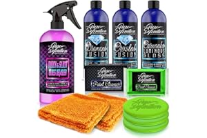 Car Detailing Set, Clay Bar, Crystal and Diamond Polish, Carnauba Wax, Detail Spray, Exterior Restoration Cleaning Kit - Pure Definition
