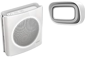 Extel - Campanello senza fili, bianco e nero, raggio di portata su 200 m, con modalità flash, batteria al Lythium - 081735