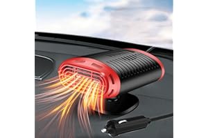CHUANKEFANXING 12V Autoheizung, 2-in-1 Heizung/Kühlung Autoheizung mit 360° Drehbasis, 150W Tragbare Autoheizung, Auto Heizung für Auto Zigarettenanzünder, Windschutzscheiben Defroster für Autos und SUVs