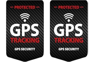 Ritter Mediendesign Lot de 2 autocollants de suivi GPS pour vélo - Noir - Carbone - Résistant aux intempéries et aux UV, Noir/rouge/blanc, 3,3 cm x 4,9 cm