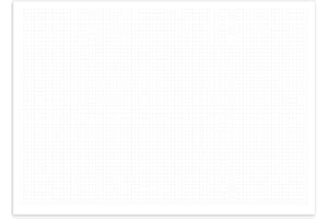 ZADAWERK® Sottomano da scrivania XXL - Din A3 - motivo quadrato - 50 fogli - bianco - blocco extra large con scatole per appunti, calcoli o disegni