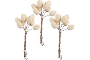 MAGICLULU 27pcs Easter Spotted Egg Picks Decoration for Home Party and Hotel Lifelike Speckled Egg Branches for Festive Atmosphere and Flower Arrangements