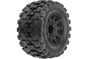 Pro-line Racing 1/8 Badlands MX38 HP Belted F/R 3.8" MT Assembly, 17mm, Blk Raid (2), PRO1016610