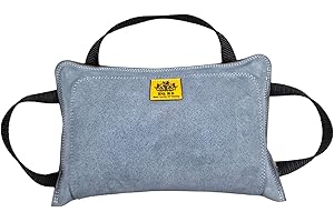 EQ K9 EXTRA QUALITY K9 TRAINING EQ K9 Leather Dog Tug Toy with 3 Handles, Durable Bite Pillow for Medium to Large Dogs, For Dog Training, Tug of War, K9 Training, Crufts, Agility, Bite Tug, Pull Toy, Schutzhund, KNPV, Mondio Ring