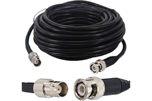 BOOBRIE RG58/U Kabel BNC Kabel Koncentryczny 10M BNC Męski na żeński Przedłużacz BNC Kabel Antenowy BNC do Kabla Zasilającego SDI do Kamery Monitorującej CCTV