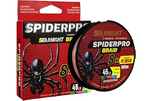 Seaknight Spiderpro 8 strängar flätade linjer 100 m slät PE multifilament karp fiskelinor UV-beständig saltvatten fiskelina f