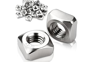 Mbsomnus 20 Piezas Tuercas Cuadrada M8 Tuerca Acero Inoxidable 304 DIN 557 Tuercas de Inserción Cuadrada para Carpintería Maquinaria Electrónicos Fabricación Equipos Muebles
