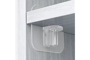 ShnminEU 20 pezzi supporti mensole armadio autoadesiva trasparente 7 x 7 cm Pratico supporto per ripiano senza fori Portata massima 15 kg ideale per scaffali, armadi e armadi