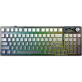Aula F98 Pro V3 OLED Ekranlı Crystal Switch Makrolu Kablosuz RGB Hot-Swap Gasket Pre-Lubed Switch Mekanik Klavye Gradyan Gri