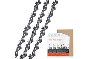 Lot de 3 Chaîne de tronçonneuse Faible Rebond 3/8"LP 50 maillons 1,1mm 35 cm Compatible pour Stihl MS170 MS180 MS210-3610 000 0050