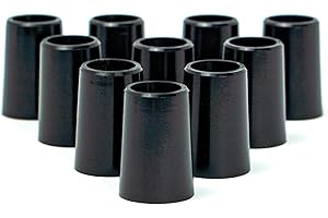 The Golfer's Workshop 10pcs .355 Black Golf Ferrules | Designed with Taper Tip for Seamless Appearance | use for Golf Club Repair and Golf Club Making