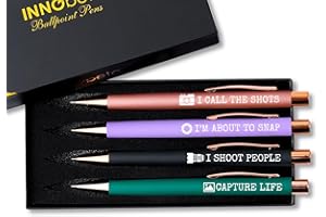 INNObeta Photographer Gifts Ballpoint Pen Set of 4, Funny Photographer Gifts for Women/Men, Office Tools for Birthday, Christmas - Best Ever